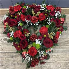 Rememberance Christmas Heart Wreath