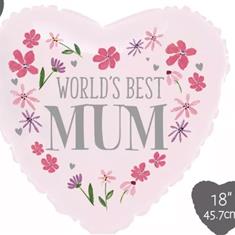 Mothers Day Balloon - Worlds Best Mum 