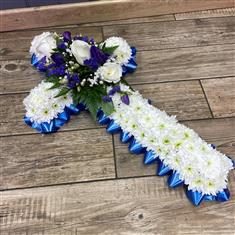 Massed Cross - blue purple &amp; white