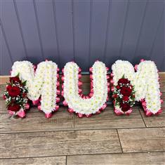 MUM - red and white